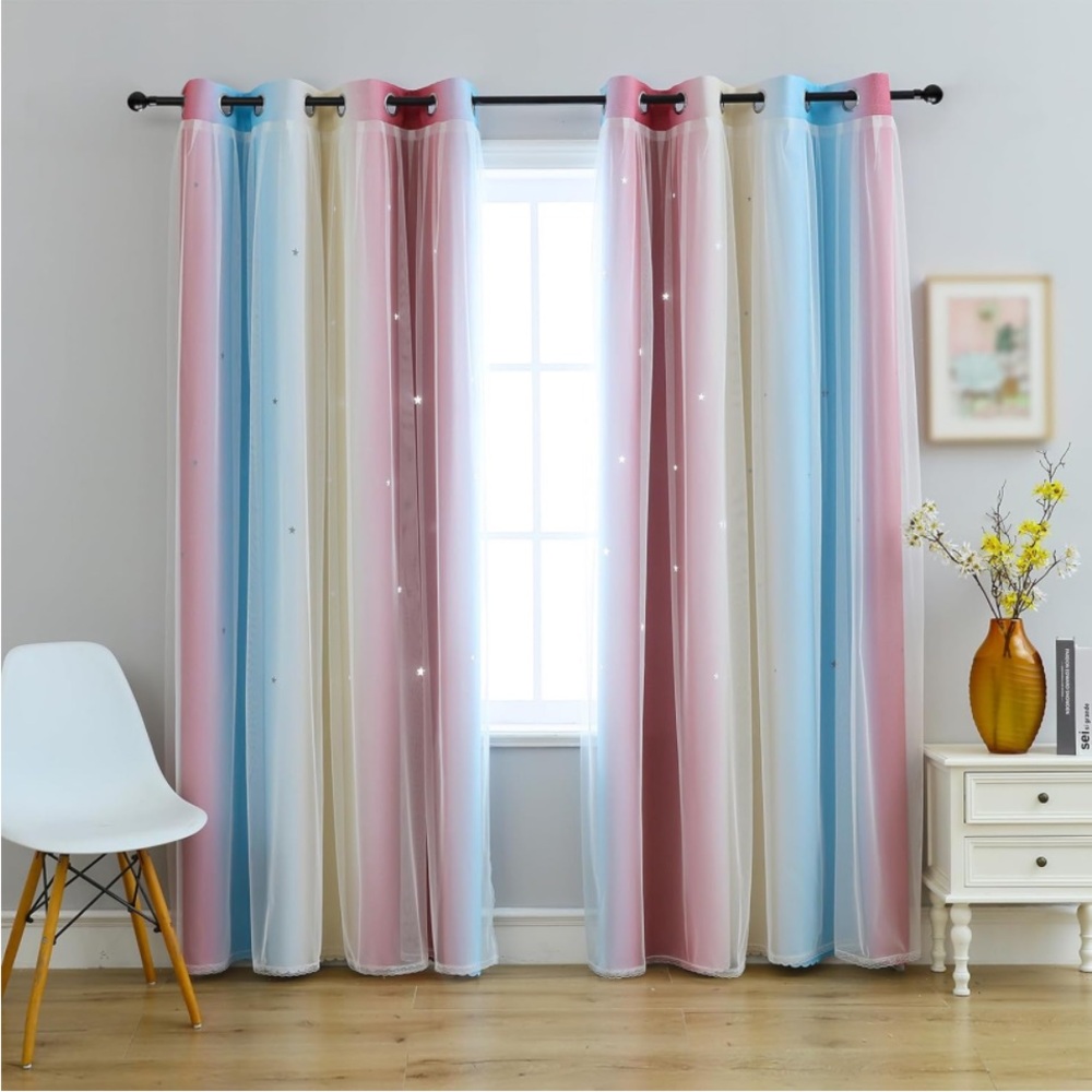Anytime Dream Star Blackout Curtains..purple..blackout..1 panel..52x84..(NWT)